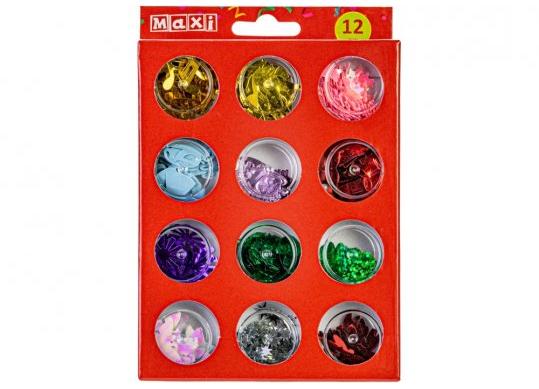 Confetti 12 forme/culori x 1-1.5gr,Maxi MX62548