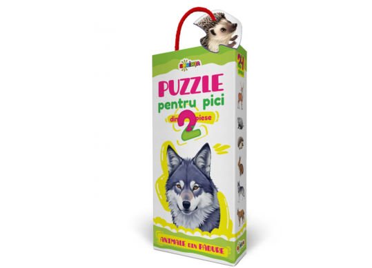 Puzzle 2 piese.Animale din padure PD3096
