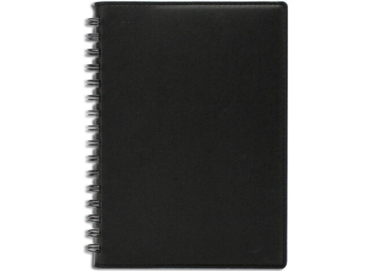 Agenda nedatata A5 de lux Cometa cu spira Negru CAG2207N