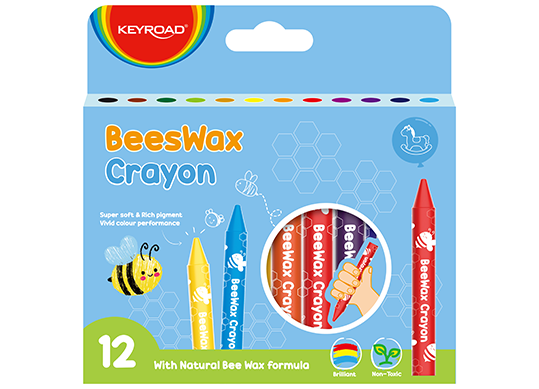 Creioane cerate Keyroad 12cul Beeswax Jumbo KR972338