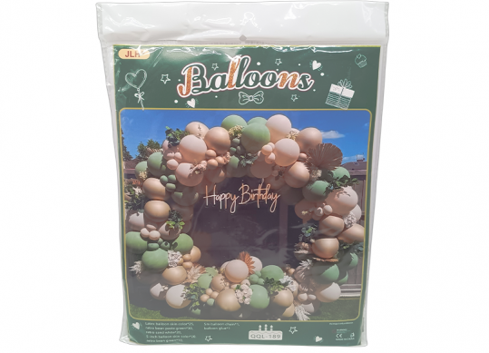 Baloane baner decor, Verde-capucino  (189) 23111533