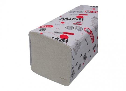 Servetele de hirtie (200buc) Mildi Pro Expert 2 pliuri. 21*23 albe 451412