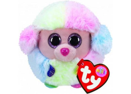 Jucarie de plus Pudel Rainbow 10cm (puffies) TY42511