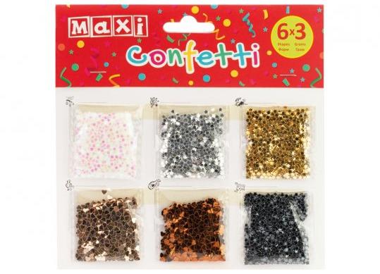 Confetti 6 forme x 3gr,Maxi MX61676