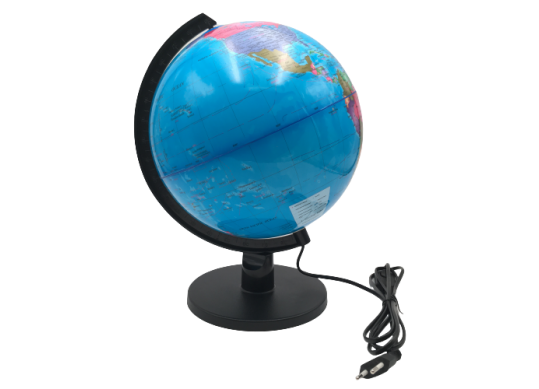 Glob politic 26cm EN (iluminat) PVC albastru OLGPL26