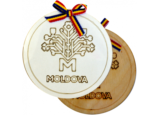 Suvenir magnet cerc Moldova, 8.5cm (mdf) MHMC