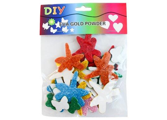 Accesorii Craft hirtie gumate Glitter/adezive Fluturasi si libelule 218850