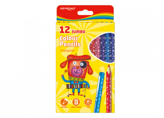 Creioane color Keyroad 12 culori Jumbo KR971349