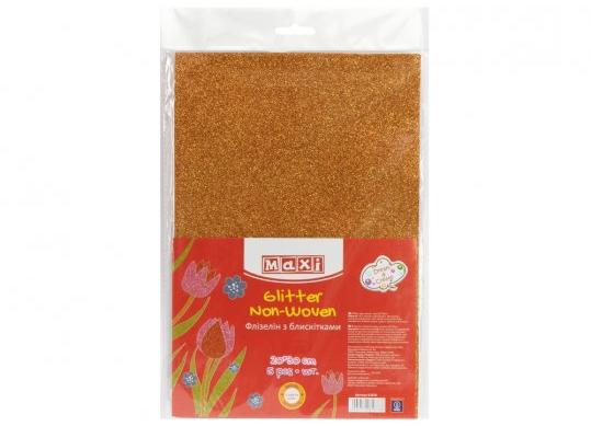 Flizelin cu Sclipici 20x30cm, 220gr/m2 Orange MX61880