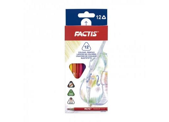 Creioane color Factis 12cul (triunghiulare 3mm) F07132212