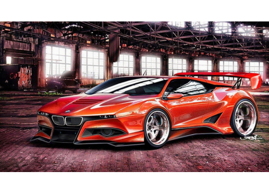 Tablou cu DIAMANTE 30x40 BMW de lux (fara sasiu) GLD62816