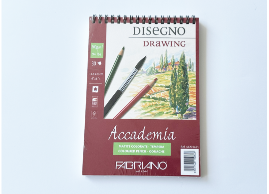 Hirtie bloc 30foi 200g 14.8*21cm cu spira Accademia 44201421