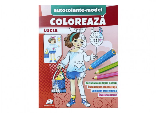 Carte coloreaza+autocol. Lucia CN666265