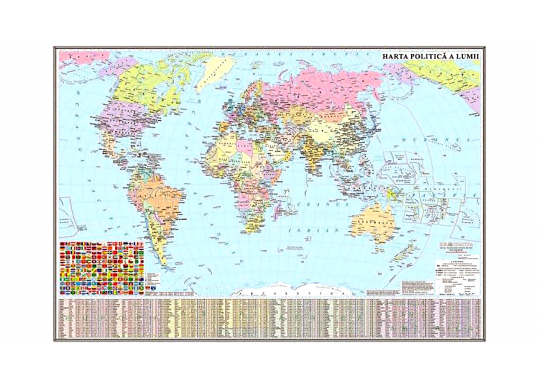 Harta politica a lumii 1:18 000 000   2.0x1.4m GHL7P