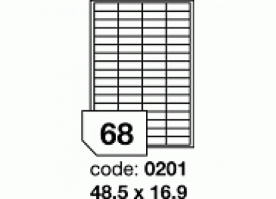 Etichete autoadezive  68buc 48,5*16.9mm olimp SP68