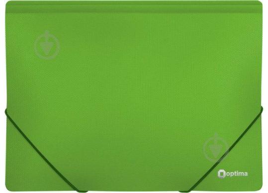 Mapa cu elastic Optima A4 (plastic/Verde) O30698-13