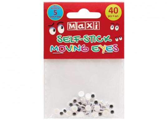 Ochi mobili autoadezivi 5mm/40buc.Maxi MX61715