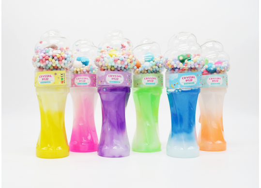 Slime color Crystal Mud cu bilute si figurina (070782/ML9-6) ML1-6CM