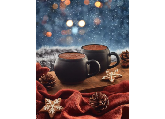 Tablou cu DIAMANTE 30x40 Cafea intr-o seara de iarna (fara sasiu) GLD63174