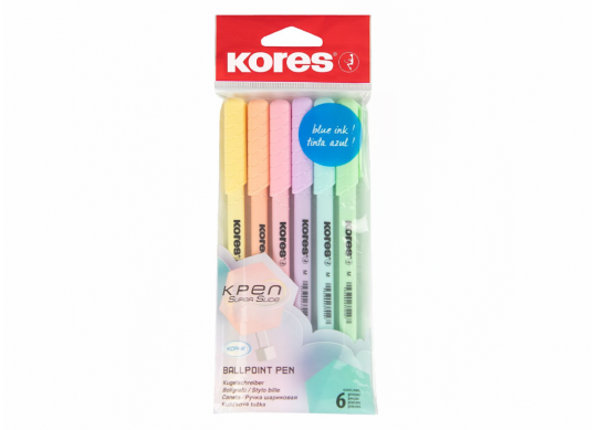 Pix Kores albastru set 6buc 1mm(Pastel) K37066