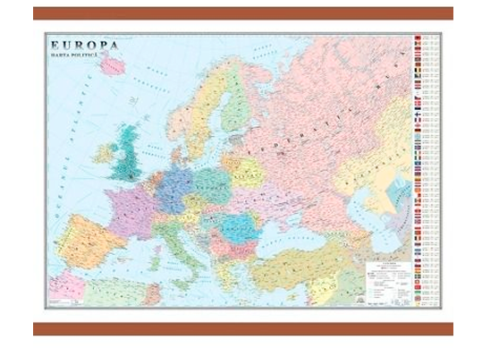 Harta politica Europa 1:3200000 1,4x2.0m GHC2P2