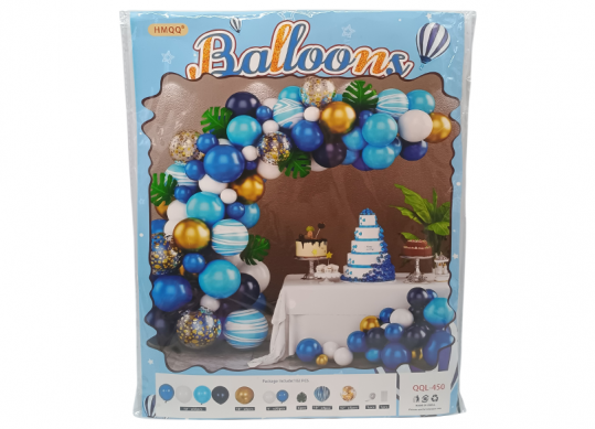 Baloane baner decor, Albastru-Auriu (450) 23111525