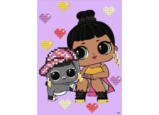 Tablou cu DIAMANTE 15x20cm LOL Surprise!Honey Bun With Bunny Hun AML1204