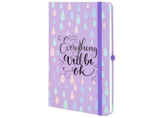 Agenda nedata cu elastic A5 128 foi Everything Ok (cop.tare) linii O20812-42