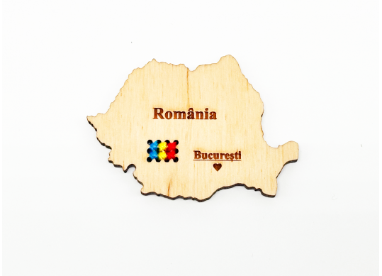 Suvenir magnet Romania (brodat)64*45 MD1135