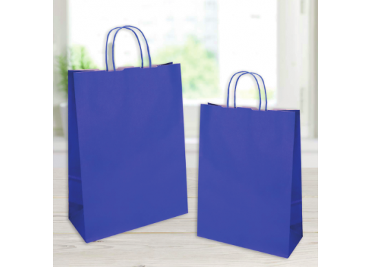 Punga hirtie 36*12*40,blue 110gr,minere rasucite SH31543