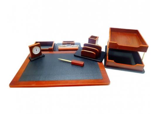 Set de birou 8 piese maro, lemn S24-7 62116