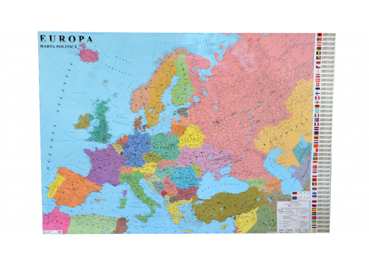 Harta politica Europa 1:6500000 0.7x1.0m. GHC2P1