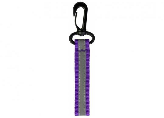 Breloc reflectorizant cu carabina din plastic Violet MX62305