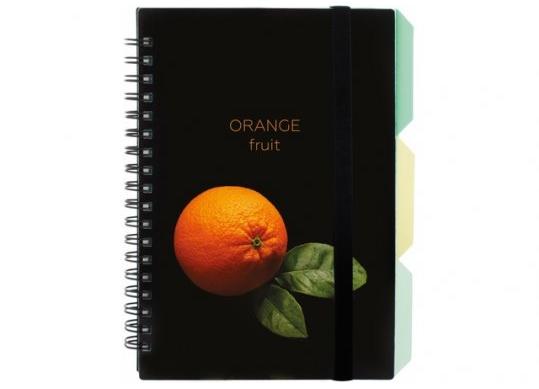 Carnet cu spira B6(122x177) 100foi (4/1) Orange O20358-21