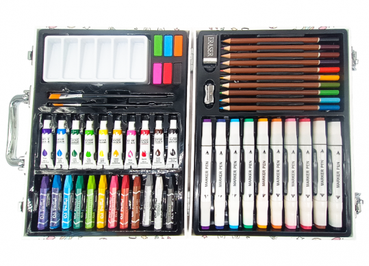 Set creatie 53pcs.ML6-1(carioci+acuarela+creioane)valiza 227074