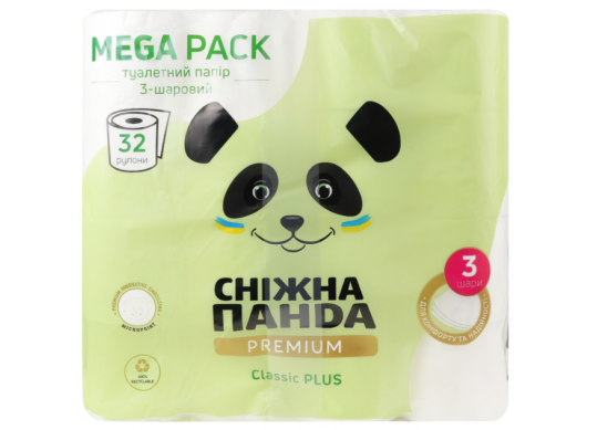 Hirtie igienica Panda 3str.32 role 142foi Premium Classic Plus TH83687