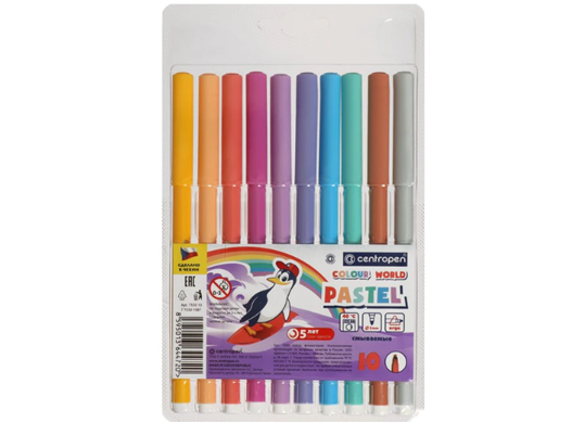 Carioci Centropen 10 culori Pastel C7550 1009