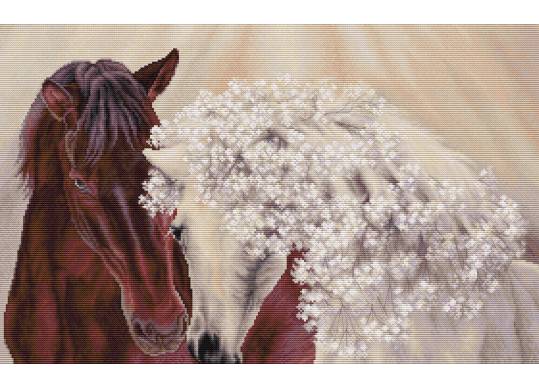 Tablou cu DIAMANTE 30x40 2 Cai (fara sasiu) GLD63370