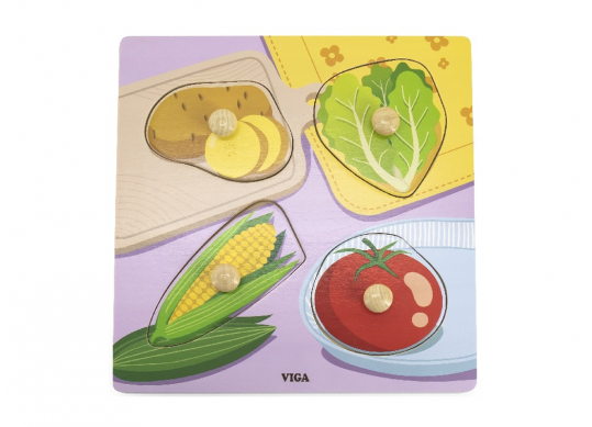 Puzzle din lemn Legume (cu buton) 445989