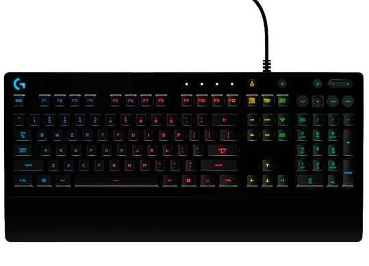 Tastatura Logitech G213 Prodigy, Mech-Dome, Spill resistance, Media controls, RGB, Integrated palm r LO 920-008093RUS