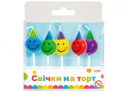 Lumanare p/u torta MAXI Smiley (5buc) MX629083