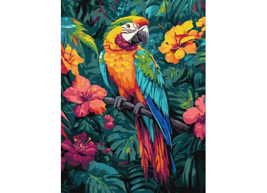 Tablou 30*40/cifre Pasăre tropicală KHO6675