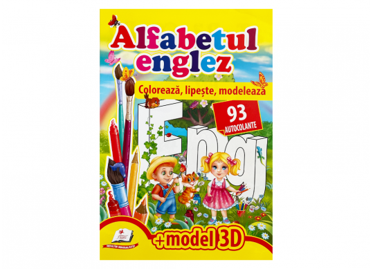 Carte Coloreaza,Lipeste,Modeleaza 3D Alfabetul englez CN474476