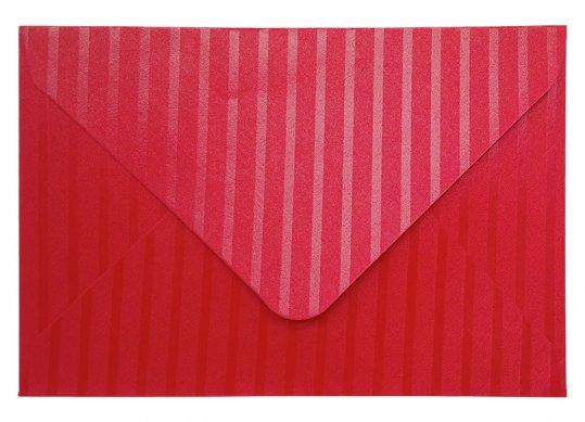 Plic C6 12x18cm 10buc Rosu plastificat dungat ML48-5 1218Ros-5