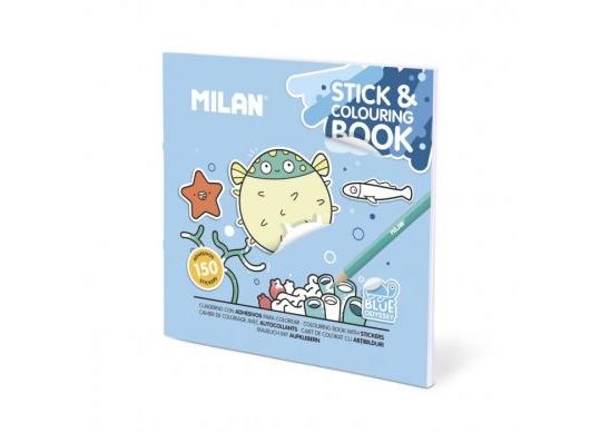 Carte coloram-Odiseea albastra Milan+150autocolante 54218GS02