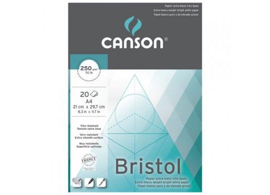 Hirtie bloc Canson Bristol 20 foi A3 250gr C200457121