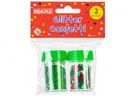 Sclipici Maxi 1*10gr+confetti 1*6gr MX62538