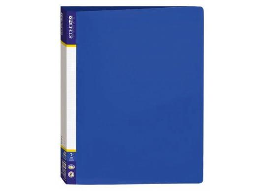Mapa plastic cu 4 inele Economix (albastra) E30702-02