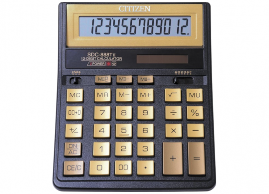 Calculator Citizen 888 negru-auriu SDC888-T