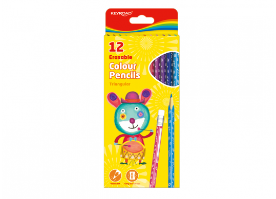 Creioane color Keyroad 12 culori ERASABLE KR971453